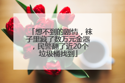 想不到的剧情，袜子里藏了数万元金器，民警翻了近20个垃圾桶找到