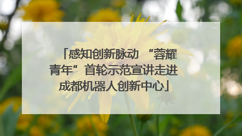 感知创新脉动 “蓉耀青年”首轮示范宣讲走进成都机器人创新中心