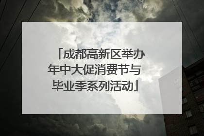 成都高新区举办年中大促消费节与毕业季系列活动