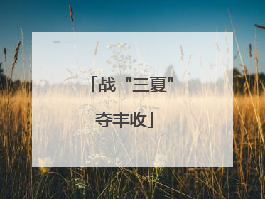 战“三夏” 夺丰收