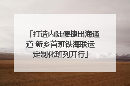 打造内陆便捷出海通道 新乡首班铁海联运定制化班列开行