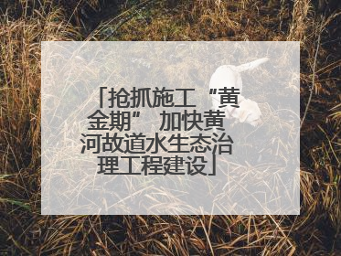 抢抓施工“黄金期” 加快黄河故道水生态治理工程建设