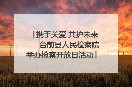 携手关爱 共护未来——台前县人民检察院举办检察开放日活动