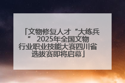 文物修复人才“大练兵” 2025年全国文物行业职业技能大赛四川省选拔赛即将启幕