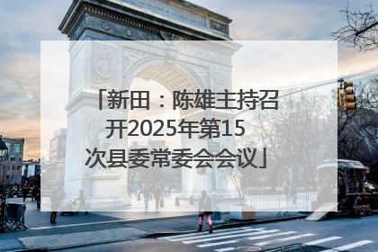 新田：陈雄主持召开2025年第15次县委常委会会议