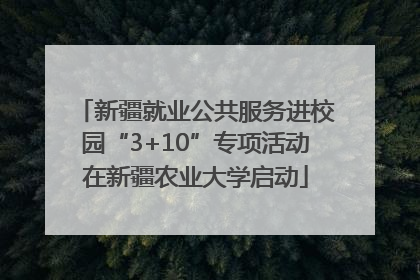 新疆就业公共服务进校园“3+10”专项活动在新疆农业大学启动