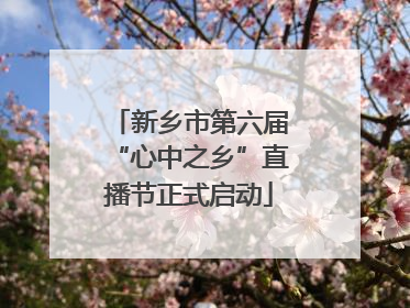 新乡市第六届“心中之乡”直播节正式启动