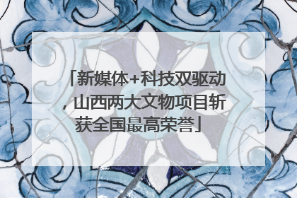 新媒体+科技双驱动，山西两大文物项目斩获全国最高荣誉