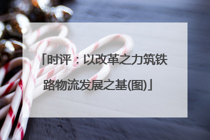 时评：以改革之力筑铁路物流发展之基(图)
