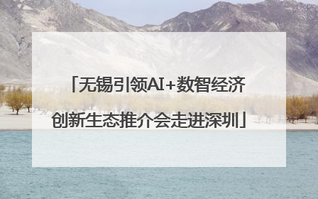 无锡引领AI+数智经济创新生态推介会走进深圳