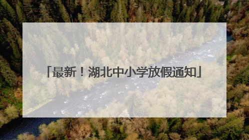 最新！湖北中小学放假通知