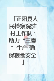 正阳县人民检察院驻村工作队：助力“三夏”生产 确保粮食安全