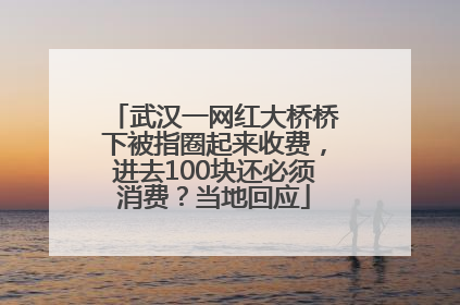 武汉一网红大桥桥下被指圈起来收费，进去100块还必须消费？当地回应