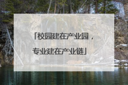 校园建在产业园，专业建在产业链