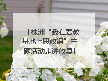 株洲“我在爱教基地上思政课”主题活动走进攸县