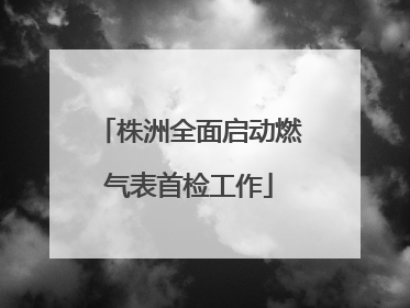 株洲全面启动燃气表首检工作