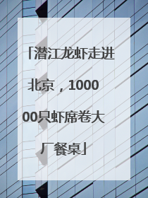 潜江龙虾走进北京，100000只虾席卷大厂餐桌