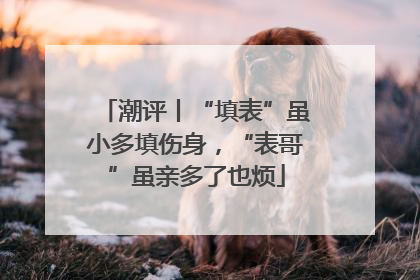 潮评丨“填表”虽小多填伤身，“表哥”虽亲多了也烦