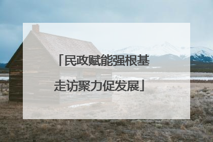 民政赋能强根基 走访聚力促发展