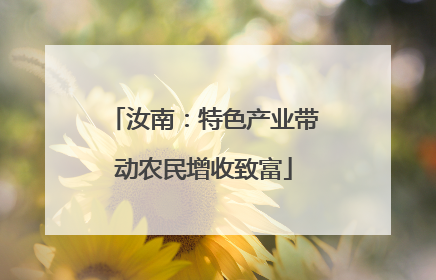汝南：特色产业带动农民增收致富