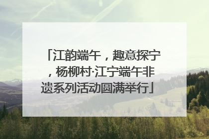 江韵端午，趣意探宁，杨柳村·江宁端午非遗系列活动圆满举行