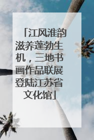 江风淮韵滋养蓬勃生机，三地书画作品联展登陆江苏省文化馆