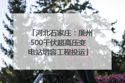 河北石家庄：廉州500千伏超高压变电站增容工程投运
