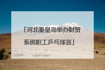 河北秦皇岛举办财贸系统职工乒乓球赛
