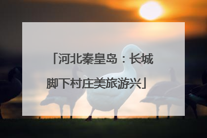 河北秦皇岛：长城脚下村庄美旅游兴