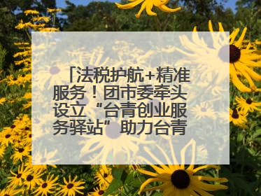 法税护航+精准服务！团市委牵头设立“台青创业服务驿站”助力台青来榕发展