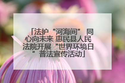 法护“河海间” 同心向未来 惠民县人民法院开展“世界环境日”普法宣传活动