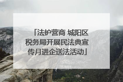 法护营商 城阳区税务局开展民法典宣传月进企送法活动