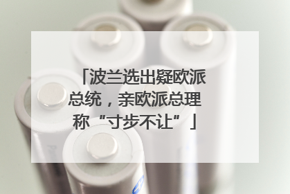 波兰选出疑欧派总统，亲欧派总理称“寸步不让”