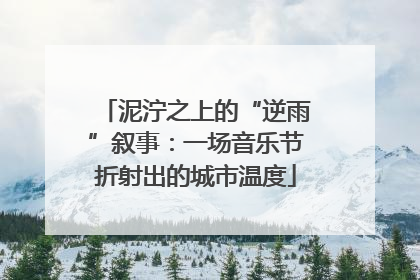 泥泞之上的“逆雨”叙事：一场音乐节折射出的城市温度