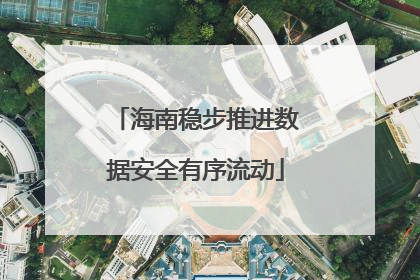 海南稳步推进数据安全有序流动
