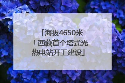 海拔4650米！西藏首个塔式光热电站开工建设