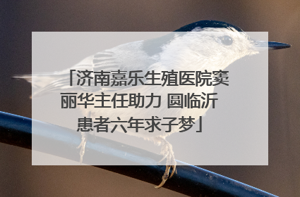 济南嘉乐生殖医院窦丽华主任助力 圆临沂患者六年求子梦