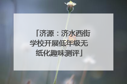 济源：济水西街学校开展低年级无纸化趣味测评