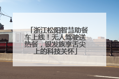 浙江松阳智慧助餐车上线！无人驾驶送热餐，银发族享舌尖上的科技关怀