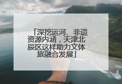 深挖运河、非遗资源内涵，天津北辰区这样助力文体旅融合发展