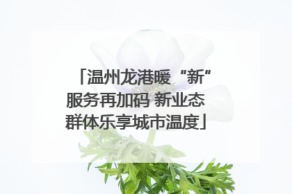 温州龙港暖“新”服务再加码 新业态群体乐享城市温度
