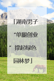 湖南男子“单腿创业”撑起绿色园林梦