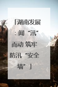 湖南发展：闻“汛”而动 筑牢防汛“安全墙”