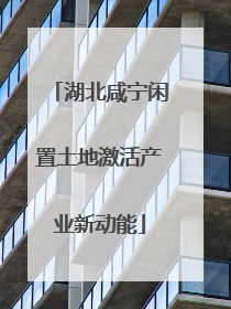湖北咸宁闲置土地激活产业新动能