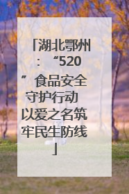 湖北鄂州：“520”食品安全守护行动 以爱之名筑牢民生防线