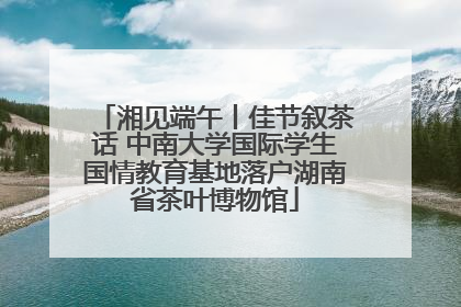 湘见端午丨佳节叙茶话 中南大学国际学生国情教育基地落户湖南省茶叶博物馆