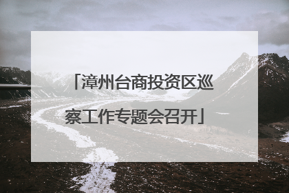 漳州台商投资区巡察工作专题会召开
