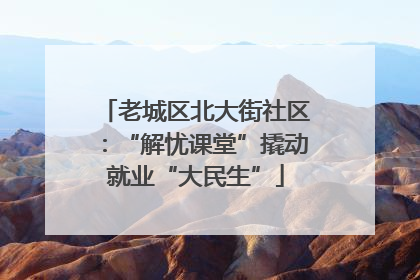 老城区北大街社区：“解忧课堂”撬动就业“大民生”