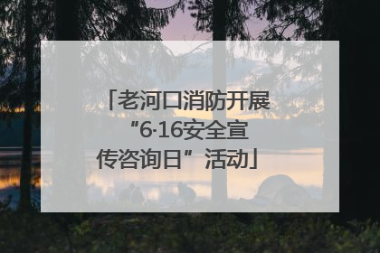 老河口消防开展“6·16安全宣传咨询日”活动