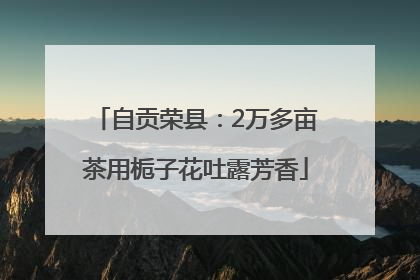 自贡荣县：2万多亩茶用栀子花吐露芳香